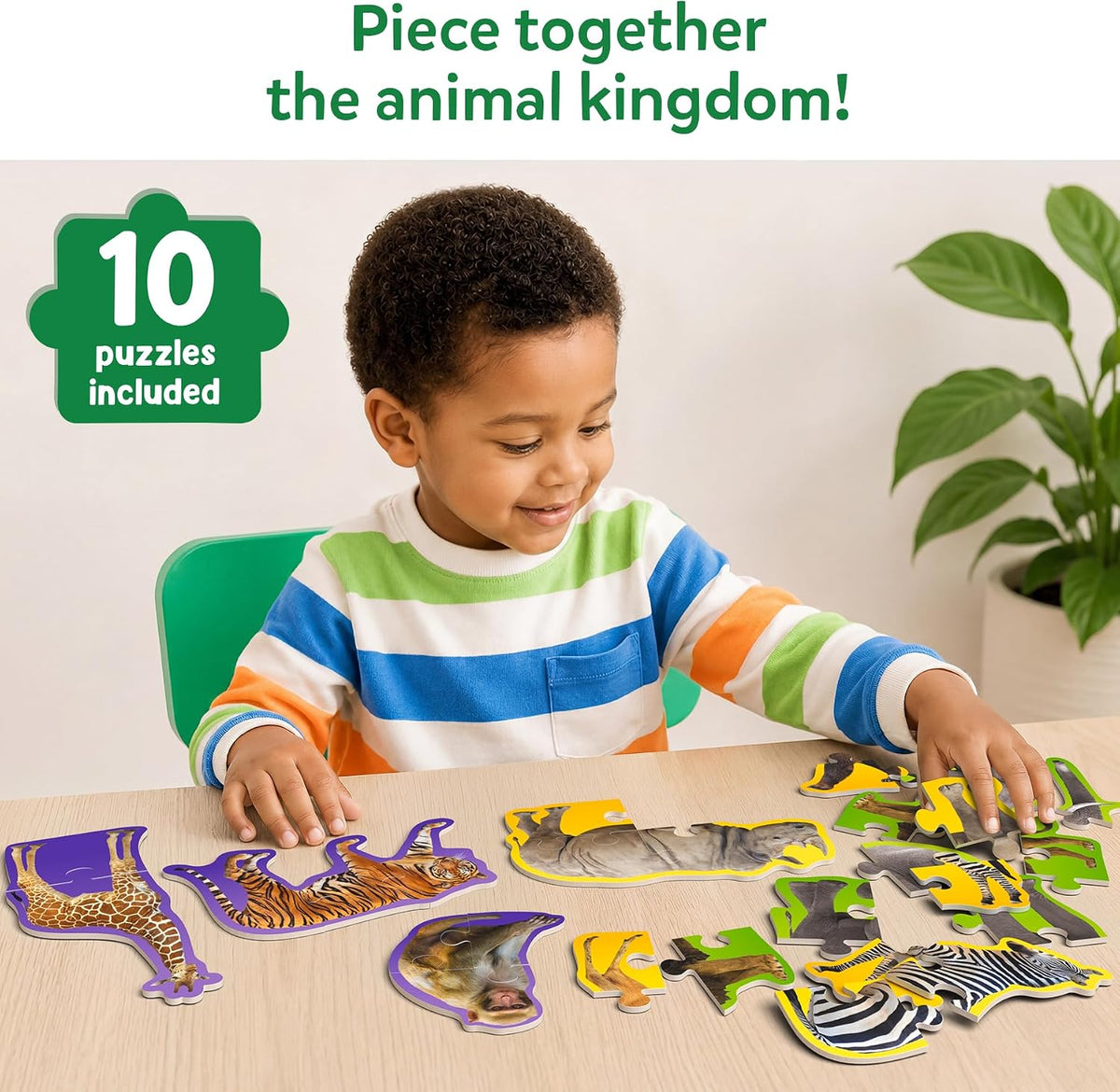 Skillmatics Step by Step Jigsaw Puzzles, Toddler Toys & Games - 2. Wild Animals - image 2