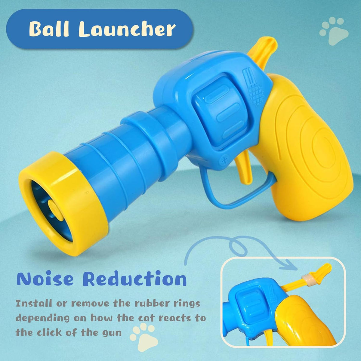 Low Noise Interactive Cat Ball Launcher Gun - image 2