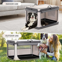 A 4 Pet 36-in Foldable Soft-Sided Dog Crate for Large Dogs – Essentials for Dogs - Grey / 36.0"L x 24.0"W x 23.0"H - image 2