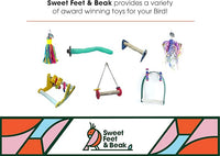 Comfort Grip Safety Perch for Bird Cages - Pedicure Perch for Birds to Keep Nails and Beaks in Top Condition - Safe Easy to Install Bird Cage Accessories - M 8.5"