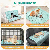 Fostanfly Washable Pee Pads for Dogs, 2 Pack Large 31"x36" Ultra-Absorbent and Leak-Proof Non-Slip Reusable Potty Training Pads for Dogs, Cats, Puppy, Potty of Add 8 Lanyards, Green
