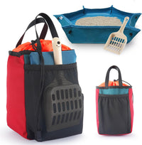 OutdoorBengal Go Litter Portable Travel Litter Box Set for Cats – Daily Care for Cats - Large Kit