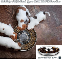 Zopeal 6 Pcs Puppy Food Bowls 11.8" Stainless Steel Puppy Feeding Bowl Dog Food Water Bowls, Weaning Feeder for Litters, Small Medium Large Dogs, Pets