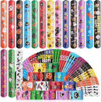48Pcs Holiday Bracelets Party Favors for Kids Slap Bracelets Holiday - Halloween