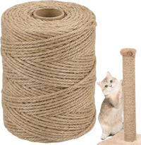 Natural Sisal Rope for Cat Scratcher - 1/4 Inch x 164 Feet
