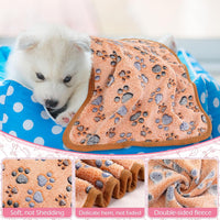 Tegeme 12 Pcs Puppy Blanket for Litter Dog Cat - Pink,beige ,Camel / 23 x 16 Inch - image 4