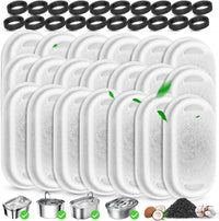 Cat Water Fountain Filter Replacement - 20 Filters & 20 Sponges
