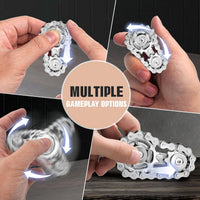Fidget Spinner Toy for Adults Metal Figette Bike Chain for Adult Men - Semi-color - image 4
