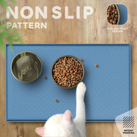 Dog Food Mat - Raised Edges Dogs Mat for Food and Water Prevent Spill, Waterproof Cat Food Mats - 18.5"L x 11.5"W / Maya - image 4