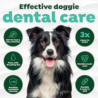 TropiClean Fresh Breath TripleFlex Toothbrush for Large Dogs | Use with TropiClean Toothpaste or Gel | 360-Degree Toothbrush | Complete Dental Care