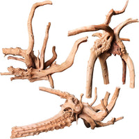 majoywoo Natural Driftwood for Aquarium Decor Fish Tank Decor Reptile - Spiderwood 7 to 11 Inch(Pack of 3)