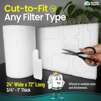 Aquatic Experts Aquarium Filter Floss for Fish Tank Filters - Standard / 24 Inch Wide x 72 Inch Long - image 2