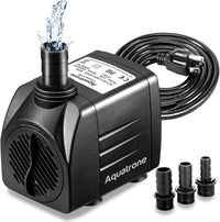 550GPH 30W submersible water pump with flow control valve and suction cups