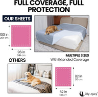 Thin Reversible Waterproof Protective Bed Cover, for Pets - Twin 90 x 55 inch / Gray - image 2