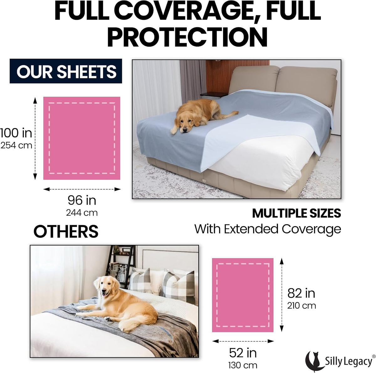 Thin Reversible Waterproof Protective Bed Cover, for Pets - Twin 90 x 55 inch / Gray - image 2