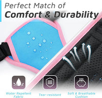 Eagloo Dog Harness for Large Dogs, No Pull Service Vest with Reflective Strips and Control Handle, Adjustable and Comfortable for Walking, No Choke Harness with 2 Metal Rings, Pink & Blue, M