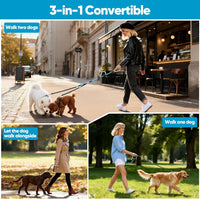 XiaZ Double Dog Leash for Two Dogs Perfect for Small Medium Dogs - Blue / Small/Medium - image 3