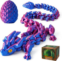 3D Printed Dragon Eggs with Dragon Inside - Laser Purple