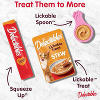Delectables Squeeze Up Kitten Creamy Squeezable Puree, Lickable Wet Cat Treats, Grain Free, No Added Fillers, No By-Products, No Added Preservatives, 0.5 Ounces Tube Tuna & Salmon, 32 Tubes Total