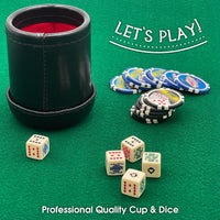 CHH Deluxe Leather-Like Dice Cup with 5 Poker Dice - image 3