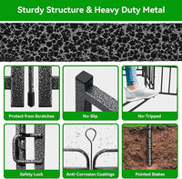 Dog Playpen Outdoor 12 Panels Heavy Duty Dog Fence 47" Height with Thick Pipe Anti-Rust with Doors Portable for RV Camping Yard, Total 27FT, 57 Sq.ft, Snowy Black