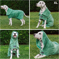 Tuff Pupper Fast Drying Dog Bath Robe - Green / X-Large - image 2