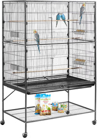 VEVOR Bird Cage, Flat Top - Black / 36.6"L x 22.8"W x 59.5"H