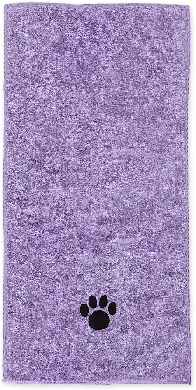 Bone Dry Pet Grooming Towel Collection Absorbent Microfiber Drying Set - Lavender / 15x30" - image 2