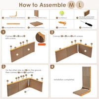 EHEYCIGA Cardboard Cat Scratcher for Indoor Cats - Brown / 11.4x9.75x19 - image 2