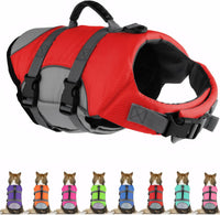 Mklhgty Hawaiian Dog Life Jacket - Red / Large