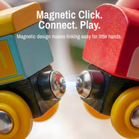 Montessori Wooden Train Toy Set for Kids - Animal Wooden Train Set - image 2