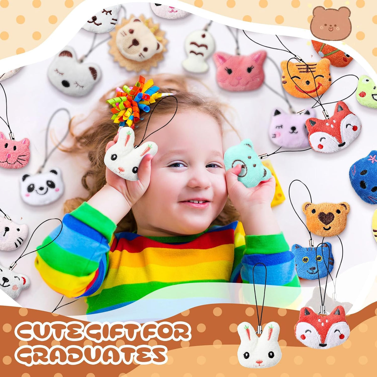 Libima 150 Pcs Mini Stuffed Animals Keychain, Plush Toys - 150 / Lovely - image 4