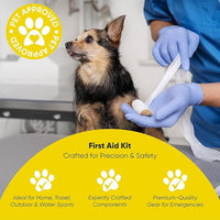 Pet First Aid Kit for Dogs & Cats – 27 Key Items Emergency Kit with Mini Pouch for Boating, Sailing, Home, Office, Travel, Vacations & Outdoor Adventures