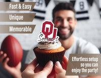 Ohio State Merch Cupcake Toppers & Decorations OSU Party Cake Decor - Oklahoma Sooners - image 3