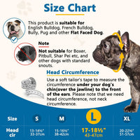 English Bulldog Muzzle, Soft Short Snout Dog Muzzle Stops Biting – Essentials for Dogs - Black / L（Head 17-18½"） - image 2
