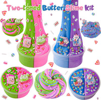 LAWOHO 18 pack butter slime kit for girls with slime add-ins and charms - view 16