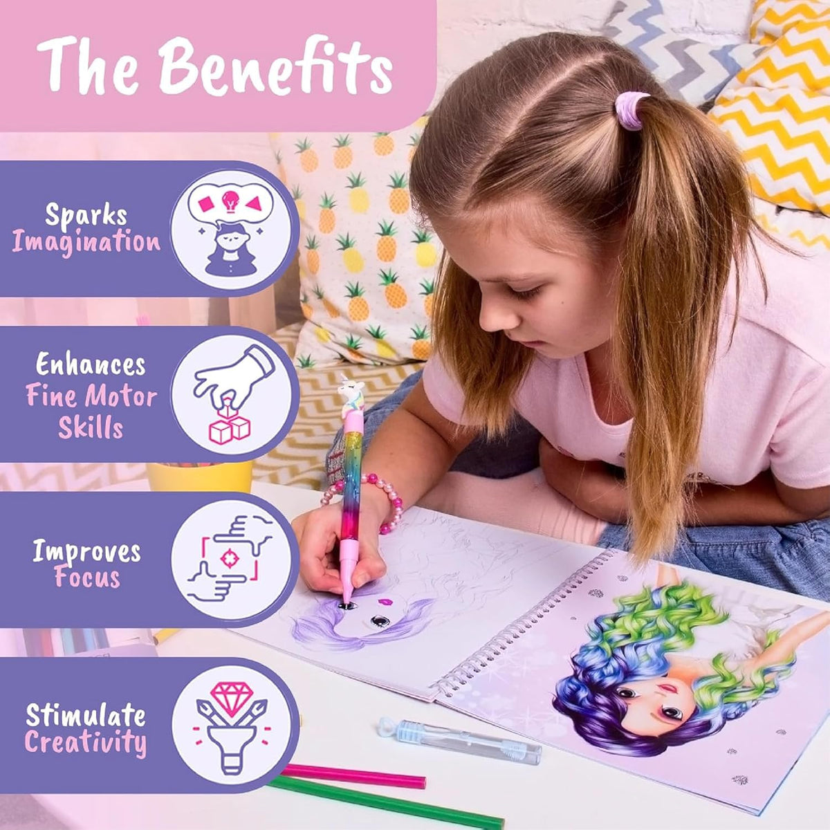 BSCOOL Nail Art Book for kids Stickers and Design Guides. - 1 PCS - Hairstyles Design Studio - image 4