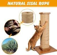 Natural Sisal Rope for Cat Scratcher - 1/4 Inch x 164 Feet - image 2