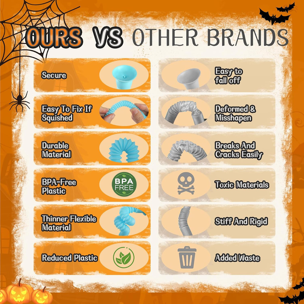 Halloween Pop Tubes Sensory Toys - Halloween Pop Tubes Sensory Toys - image 3