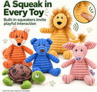 LECHONG 5Pack Dog Squeaky Plush Toys Puppy Toys Assortment Value - muti-color - image 3