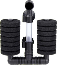 AQUANEAT 1 Pack Double Bio Sponge Filter, for Fry, Betta, Shrimp, Nano, Aquarium Fish Tank (Small up to 20Gal)