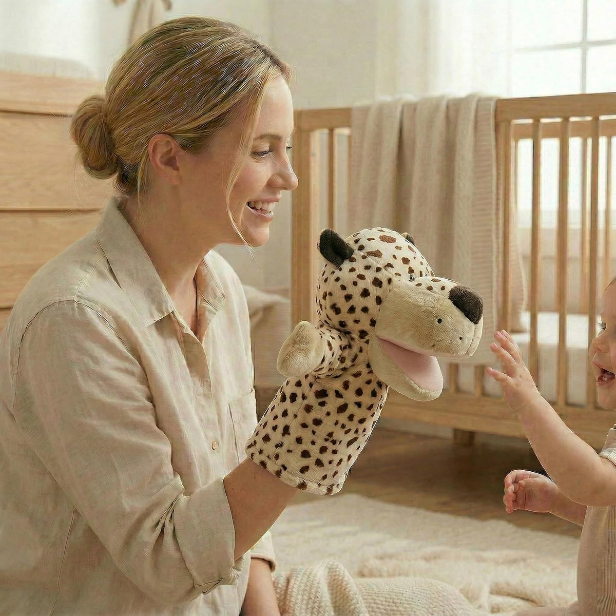 Animal Hand Puppets for Kids - New Leopard - image 2
