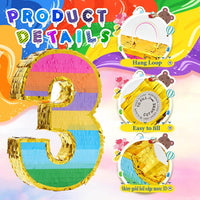 Rainbow Number 5 Pinata for 5th Birthday Party Decorations - 3 - image 3