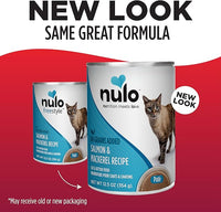 Nulo Salmon & Mackerel Recipe Pate Wet Canned Cat Food, 12.5 Ounce (Pack of 12)