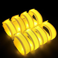 KIRALUMI 8 Pack LED Light Up Bracelets, 3 Modes - Yellow - 8 PCS