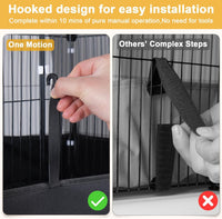 Guinea Pig Cage with Top Cover & 12 Panels - 12 Panels-with roof / Black - image 3