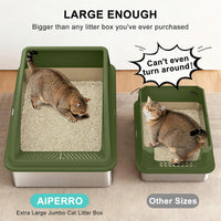 AIPERRO Stainless Steel Litter Box - Olive Green / XXX-Large - image 2