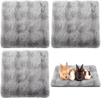 Jetec 3 Pcs Guinea Pig Beds, Fleece Small Animal Mats - Bubble Fleece / Winter / Gray