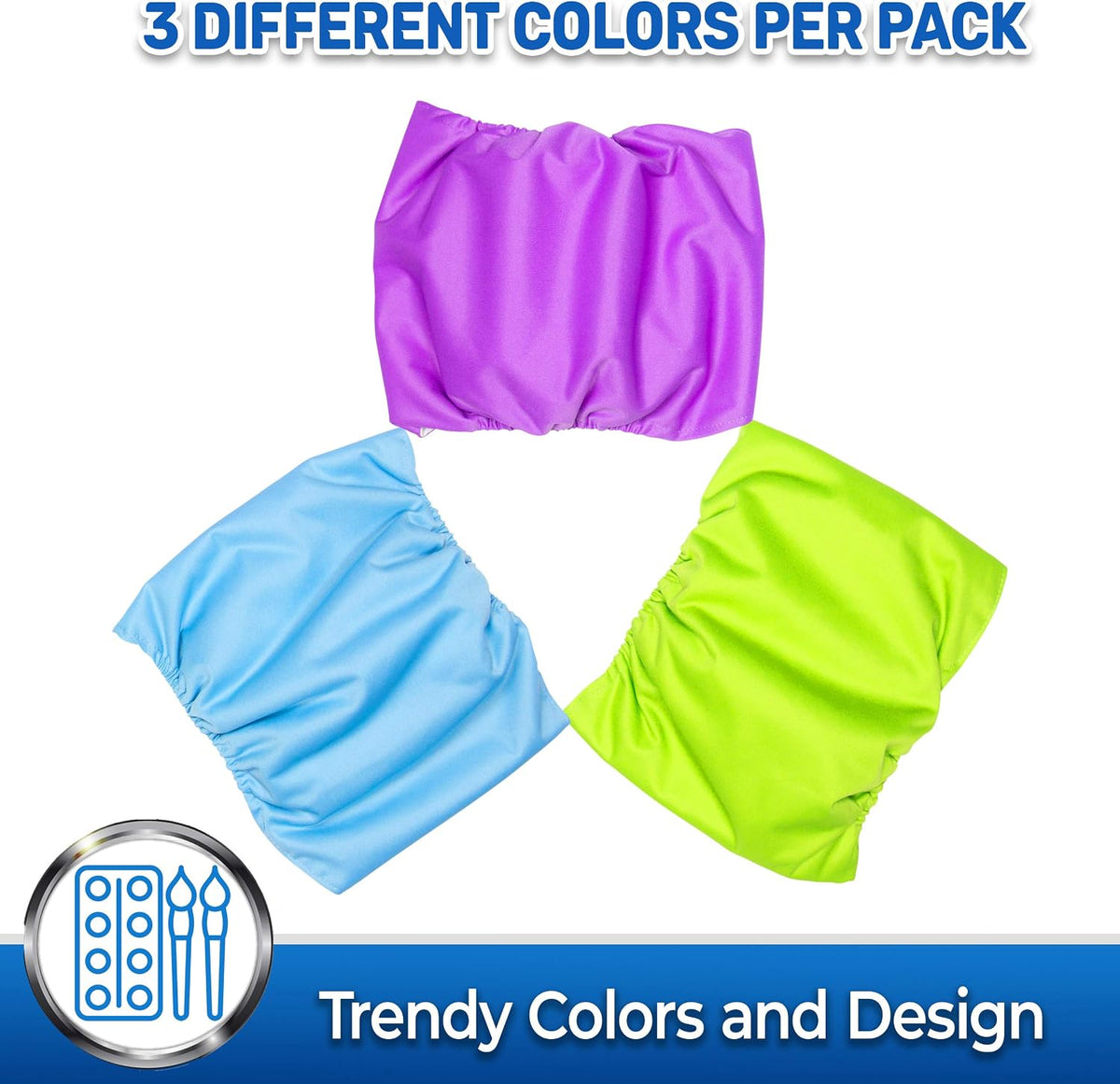 Male Dog Belly Manner Band Wraps Nappies, Blue Green and Purple - Solid / Medium (15"-21" Waist) - image 4