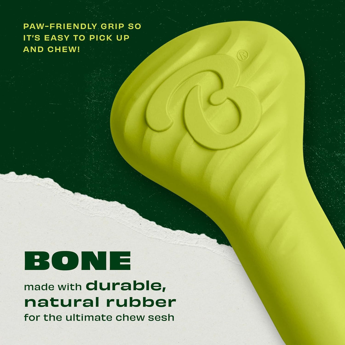 Benebone Natural Rubber Tug Interactive Dog Toy – Essentials for Dogs - Bone / Small - image 3